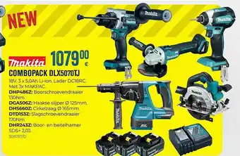 Meno Makita Combopak Dlx5070tj aanbieding