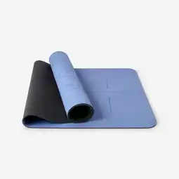Decathlon Yogamat met goede grip 4 mm dik blauw aanbieding