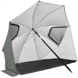 Decathlon Strandparasol Premium - Windscherm - 200cm - Grijs aanbieding