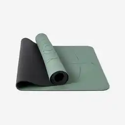 Decathlon Zeer slipvaste mat voor dynamische yoga 4 mm dik groen aanbieding