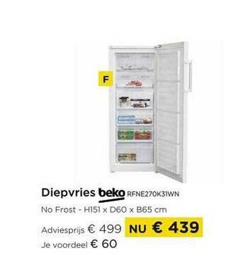 Molecule Diepvries Beko aanbieding