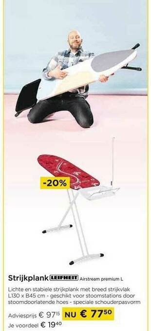 Molecule Strijkplank Leifheit aanbieding