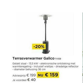 Molecule Terrasverwarmer Galico aanbieding