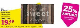 Leen Bakker Mat home sweet home aanbieding