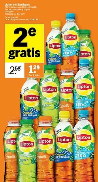 Albert Heijn Ice tea sparkling original aanbieding