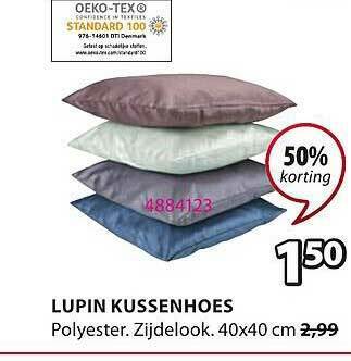 Jysk Lupin Kussenhoes aanbieding