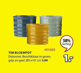 Jysk Tim Bloempot aanbieding