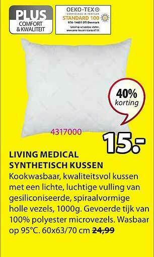 Jysk Living Medical Synthetisch Kussen aanbieding