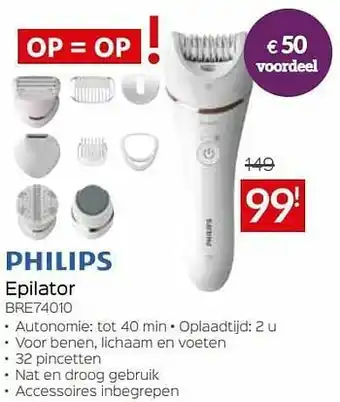 Selexion Philips epilator bre74010 aanbieding