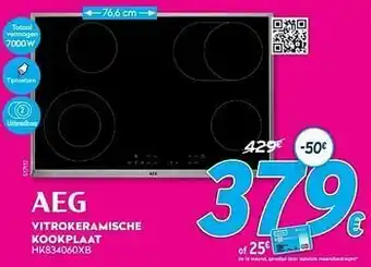 Krëfel Aeg vitrokeramische kookplaat hk834060xb aanbieding
