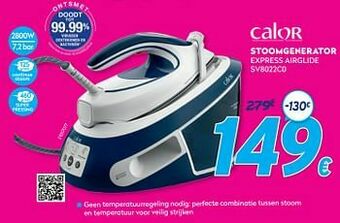 Krëfel Calor stoomgenerator express airglide sv8022c0 aanbieding