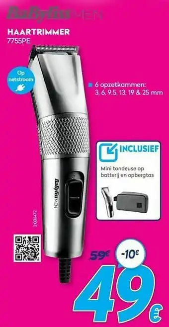 Krëfel Babyliss haartrimmer 7755pe aanbieding