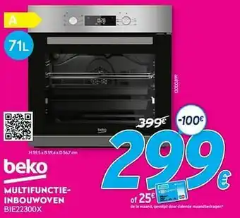 Krëfel Beko multifunctieinbouwoven bie22300x aanbieding