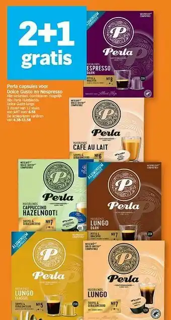 Albert Heijn Perla huisblends dolce gusto lungo aanbieding