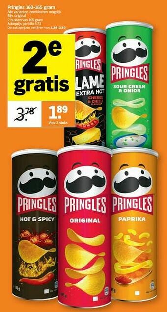 Albert Heijn Pringles original aanbieding