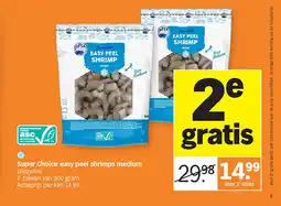 Albert Heijn Super Choice easy peel shrimps medium aanbieding