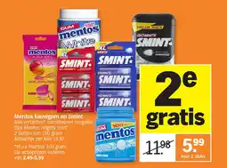 Albert Heijn Mentos kauwgom en Smint aanbieding