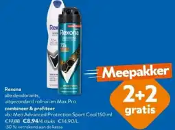 OKay Rexona alle deodorants, uitgezonderd roll-on en Max Pro aanbieding