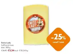OKay Swiss Lady halfharde kaas blok 180 g aanbieding