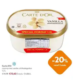 OKay Carte d'Or roomijs met vanille uit Madagaskar 1,3L aanbieding