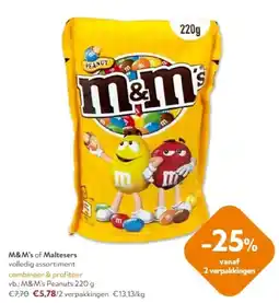 OKay M&M's Peanuts 220 g aanbieding