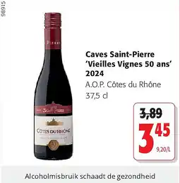 Colruyt Caves Saint-Pierre ‘Vieilles Vignes 50 ans’ 2024 aanbieding