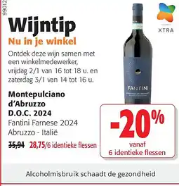 Colruyt Montepulciano d’Abruzzo D.O.C. 2024 aanbieding