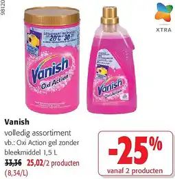 Colruyt Vanish volledig assortiment aanbieding