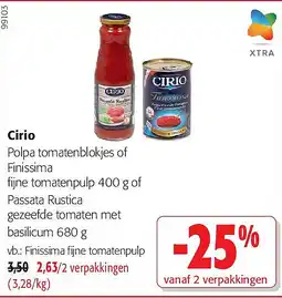 Colruyt Cirio Finissima fijne tomatenpulp aanbieding