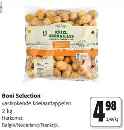 Colruyt Boni Selection vastkokende krielaardappelen 2 kg aanbieding