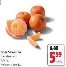 Colruyt Boni Selection mandarijnen 2,3 kg aanbieding