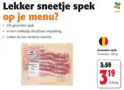 Colruyt Gezouten spek aanbieding