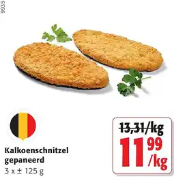 Colruyt Kalkoenschnitzel gepaneerd aanbieding
