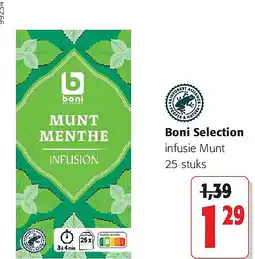 Colruyt Boni Selection infusie Munt 25 st aanbieding