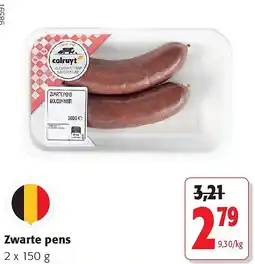 Colruyt Zwarte pens aanbieding