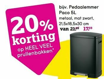 Leen Bakker Pedaalemmer paco aanbieding