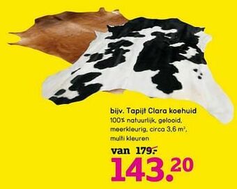 Tapijt clara koehuid