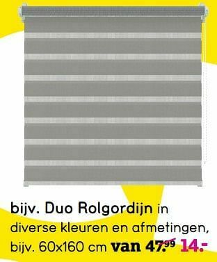Leen Bakker Duo rolgordijn aanbieding