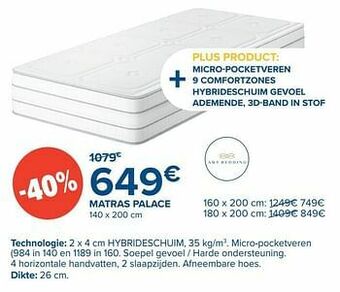 De Matrassenkoning Matras palace aanbieding