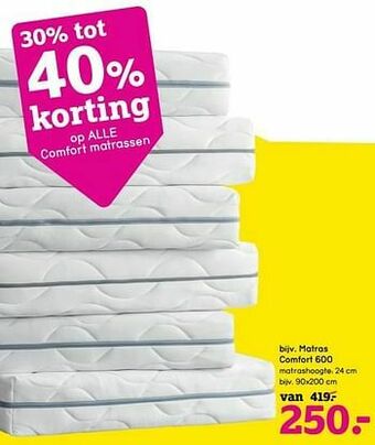 Leen Bakker Matras comfort 600 aanbieding