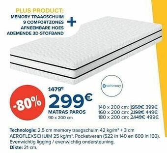 De Matrassenkoning Matras paros aanbieding