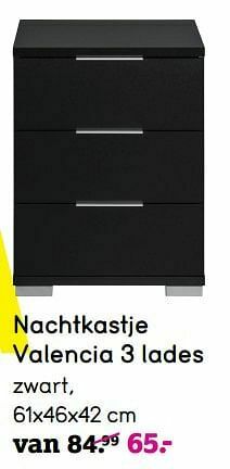 Leen Bakker Nachtkastje valencia 3 lades aanbieding