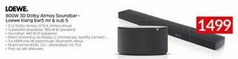 Selexion 800w 3d dolby atmos soundbar - loewe klang bar5 mr + sub 5 aanbieding