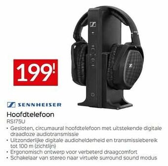Sennheiser hoofdtelefoon rs175u