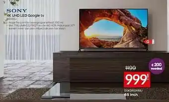 Selexion Sony 4k uhd led google tv sokd65x89j aanbieding