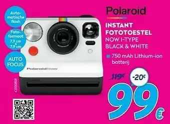 Polaroid instant fototoestel now i-type black + white