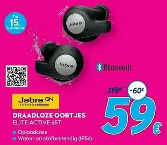 Krëfel Jabra draadloze oortjes elite active 65t aanbieding