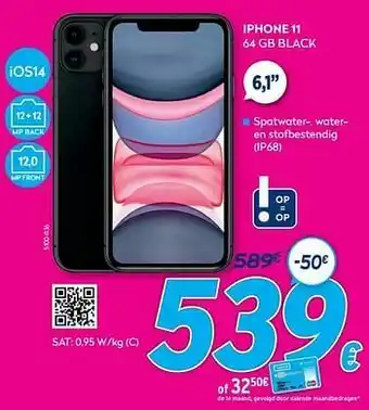 Krëfel Apple iphone 11 64 gb black aanbieding