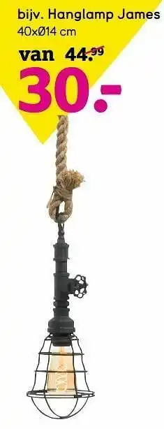 Leen Bakker Hanglamp james aanbieding