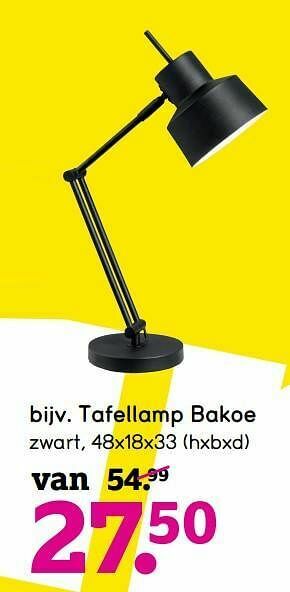 Leen Bakker Tafellamp bakoe aanbieding